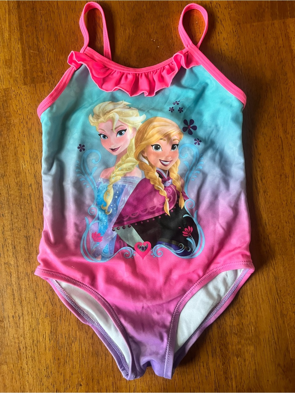 Disney Pink Ruffle One-Piece Swimsuit